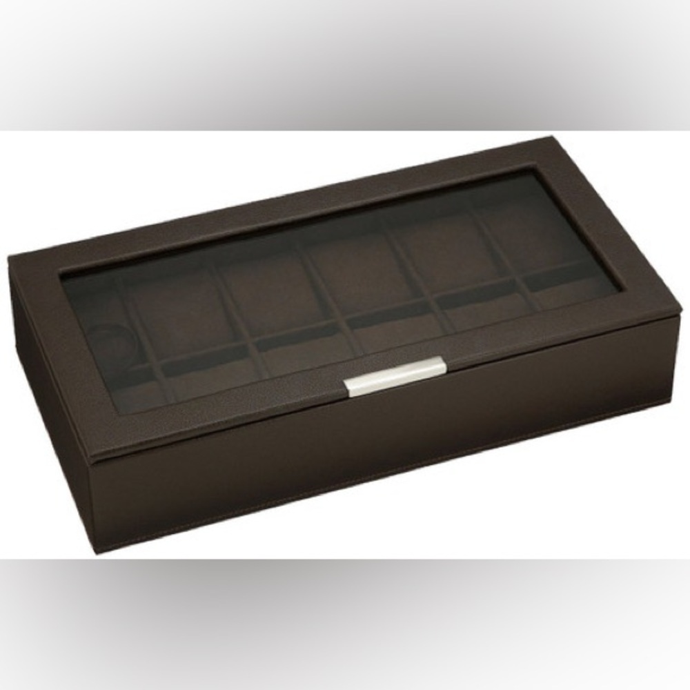 WOLF Watchbox For 12 Watches In Brown